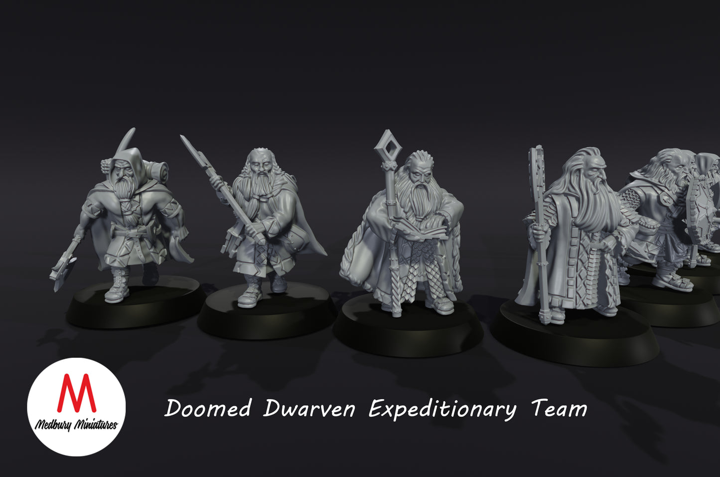 Verdammtes Zwergenexpeditionsteam - Medbury Miniatures