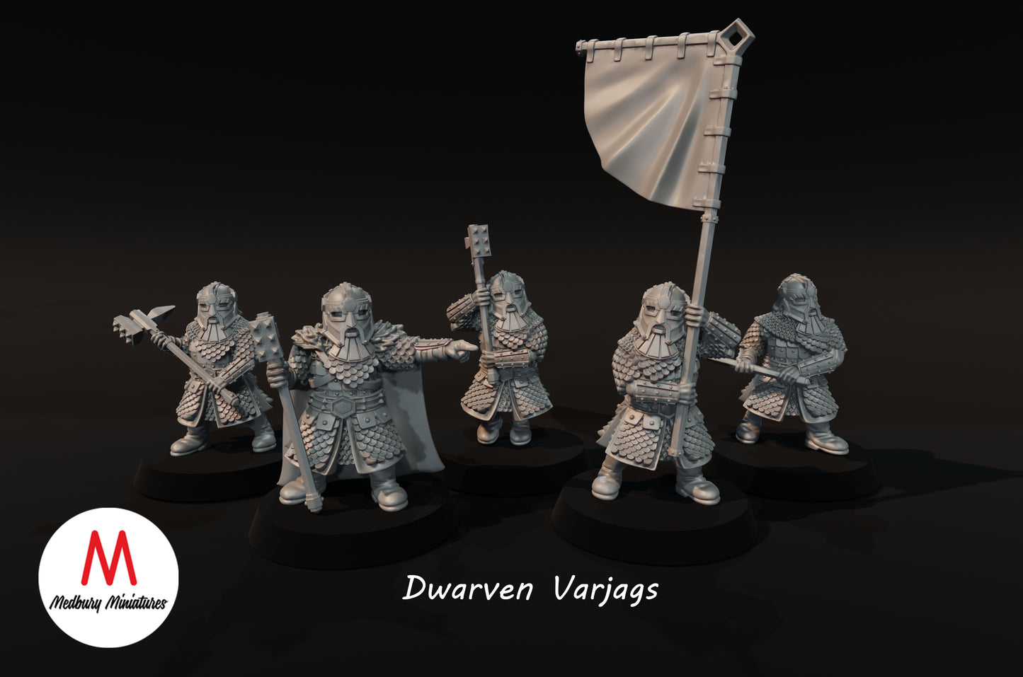 Zwergische Varjag-Kommandanten - Medbury Miniatures