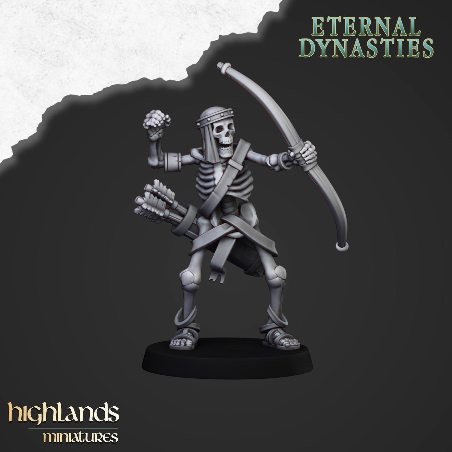 Ancient Skeletons with Bows - Eternal Dynasties - Highlands Miniatures