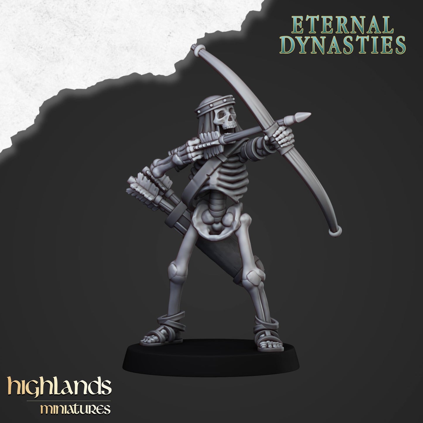 Ancient Skeletons with Bows - Eternal Dynasties - Highlands Miniatures