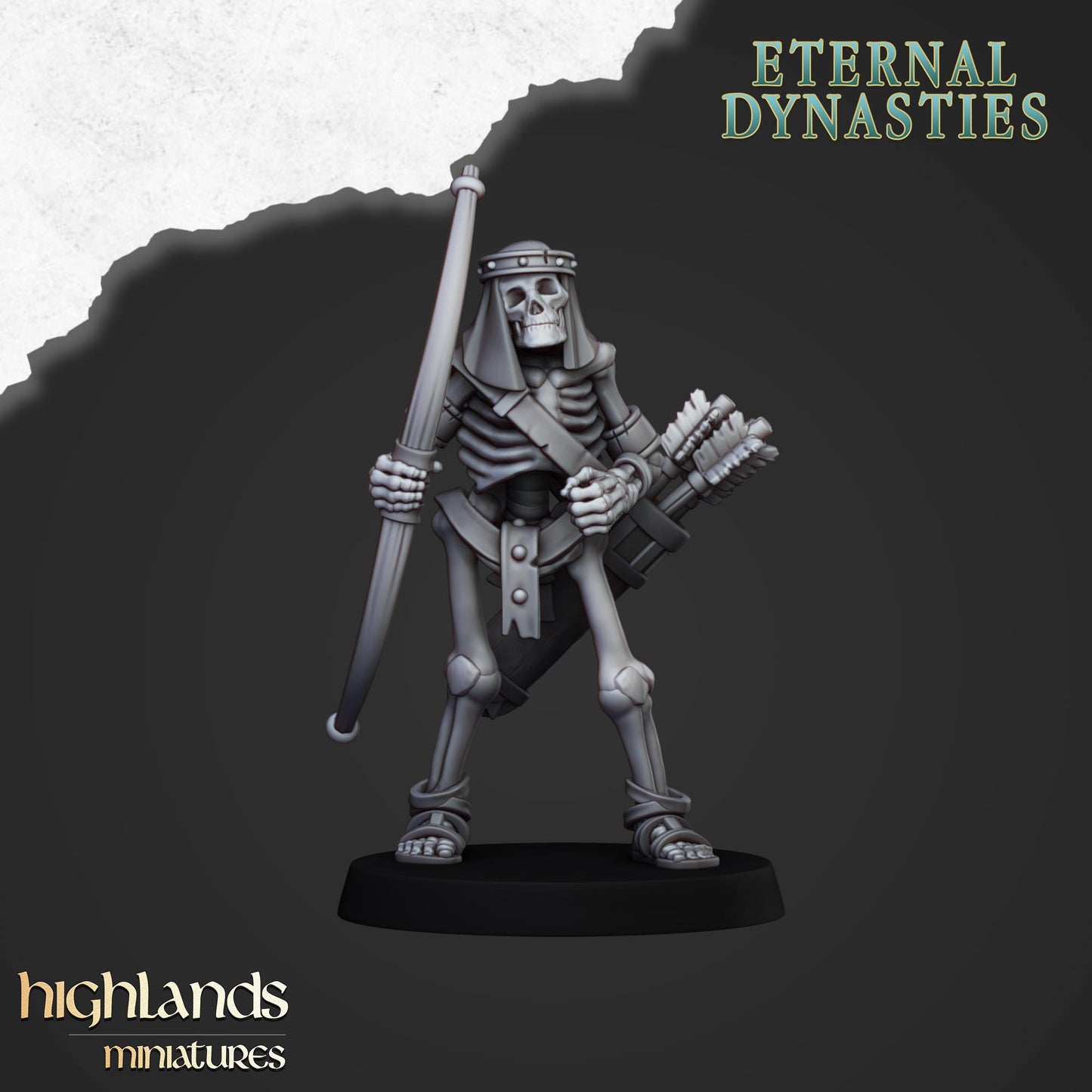 Ancient Skeletons with Bows - Eternal Dynasties - Highlands Miniatures