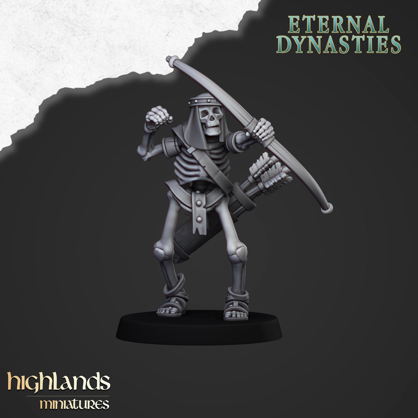 Ancient Skeletons with Bows - Eternal Dynasties - Highlands Miniatures