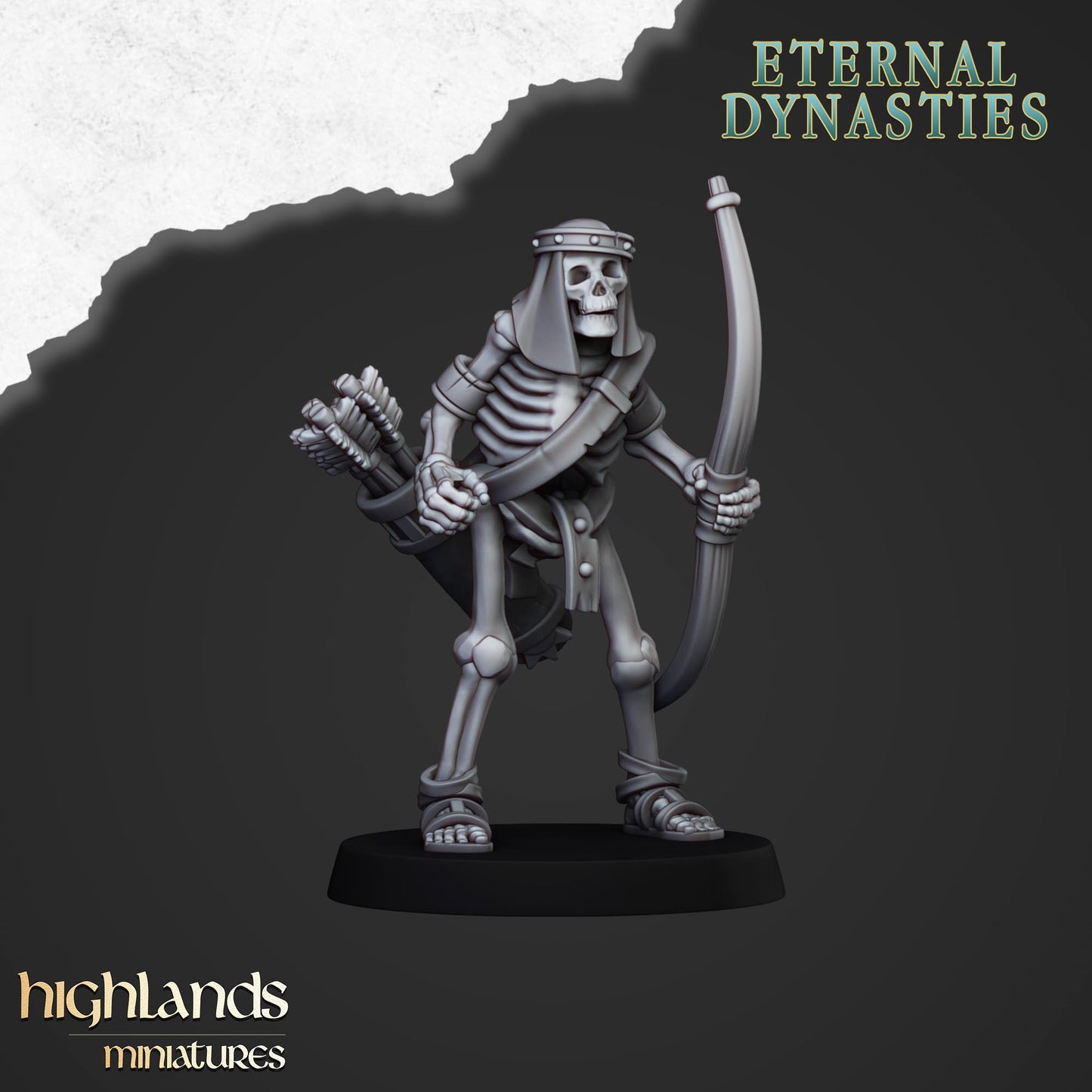 Ancient Skeletons with Bows - Eternal Dynasties - Highlands Miniatures