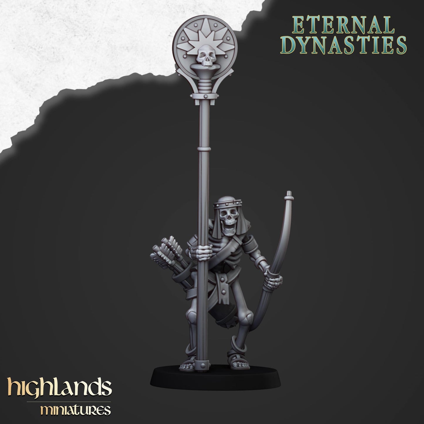 Ancient Skeletons with Bows - Eternal Dynasties - Highlands Miniatures