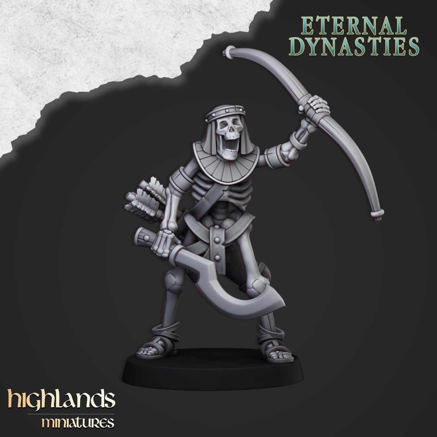 Ancient Skeletons with Bows - Eternal Dynasties - Highlands Miniatures