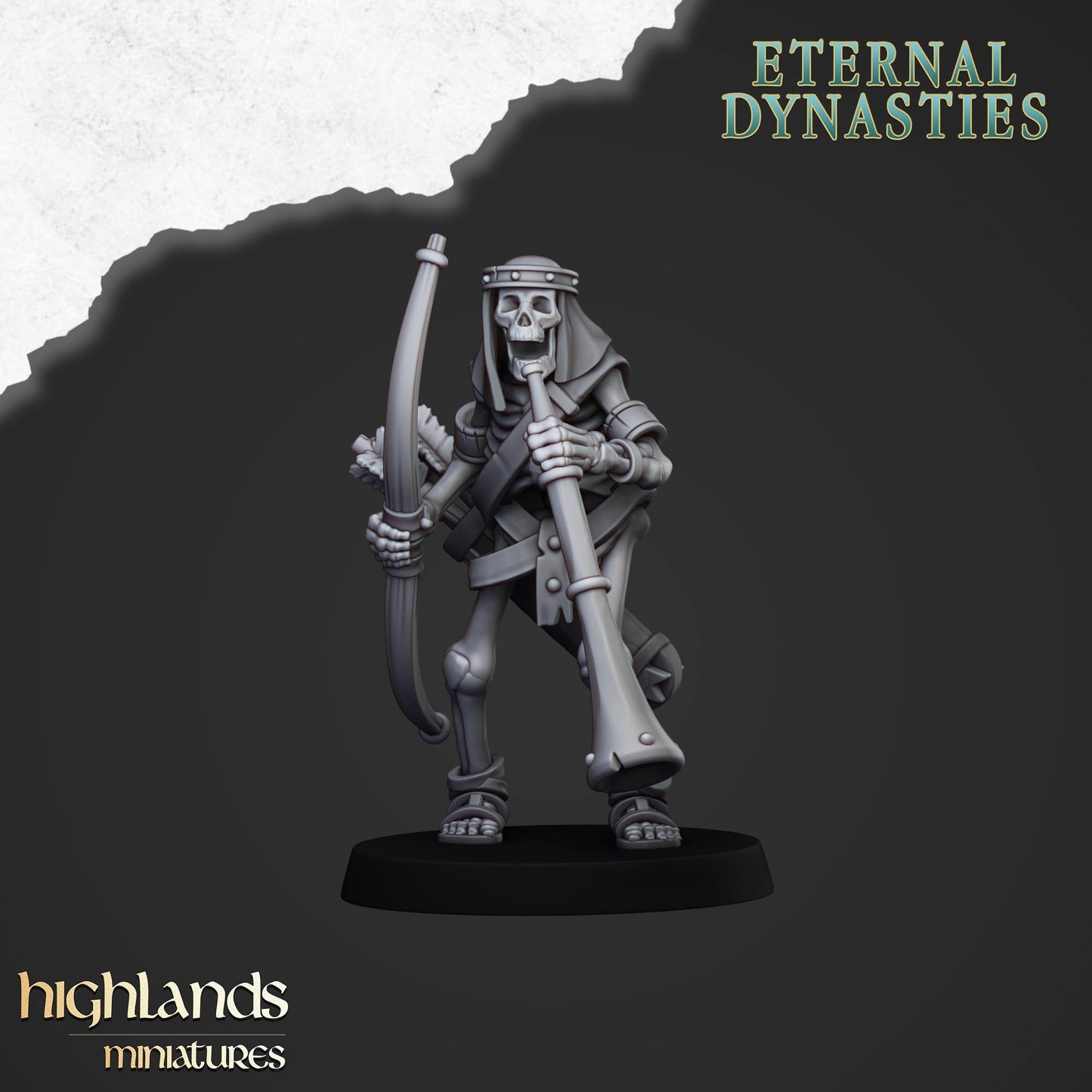 Ancient Skeletons with Bows - Eternal Dynasties - Highlands Miniatures