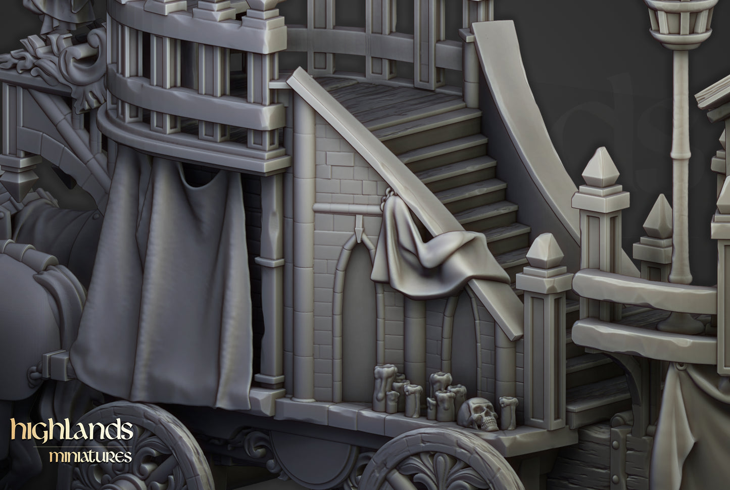 Arkane Kanone auf Streitwagen - Highlands Miniatures