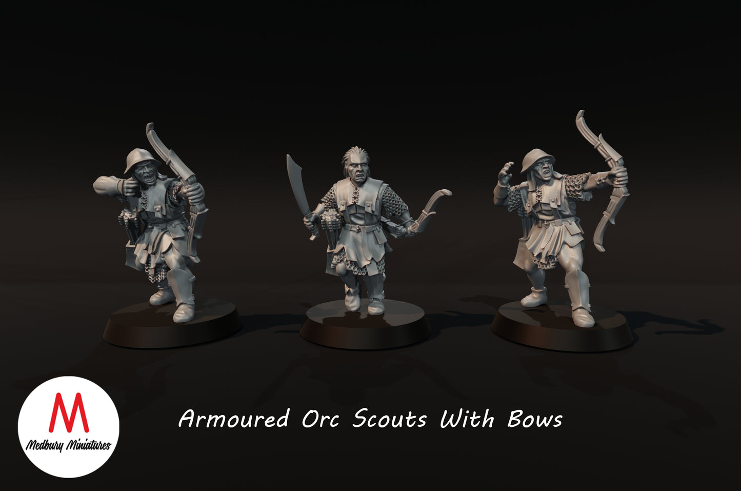 Armoured Orc Scouts with Bows - Medbury Miniatures