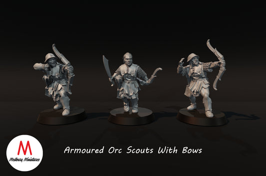 Éclaireurs orques en armure avec arcs - Medbury Miniatures