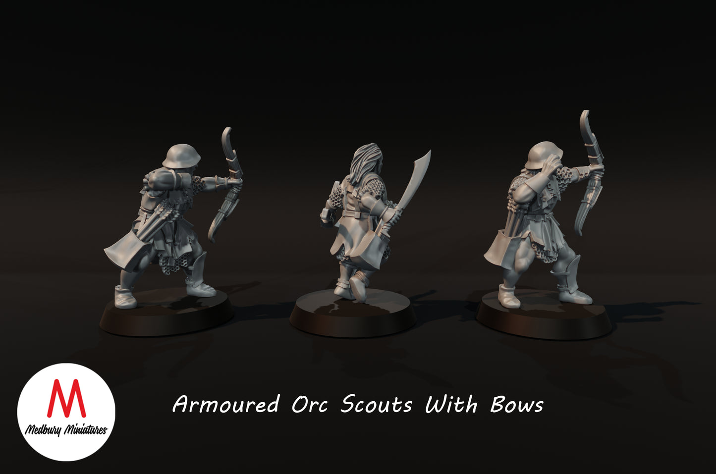 Éclaireurs orques en armure avec arcs - Medbury Miniatures