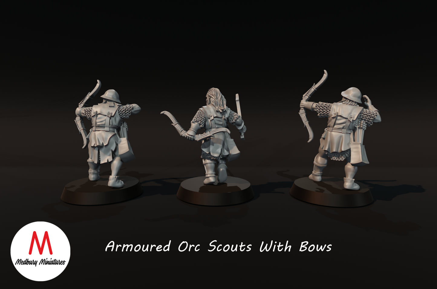 Éclaireurs orques en armure avec arcs - Medbury Miniatures