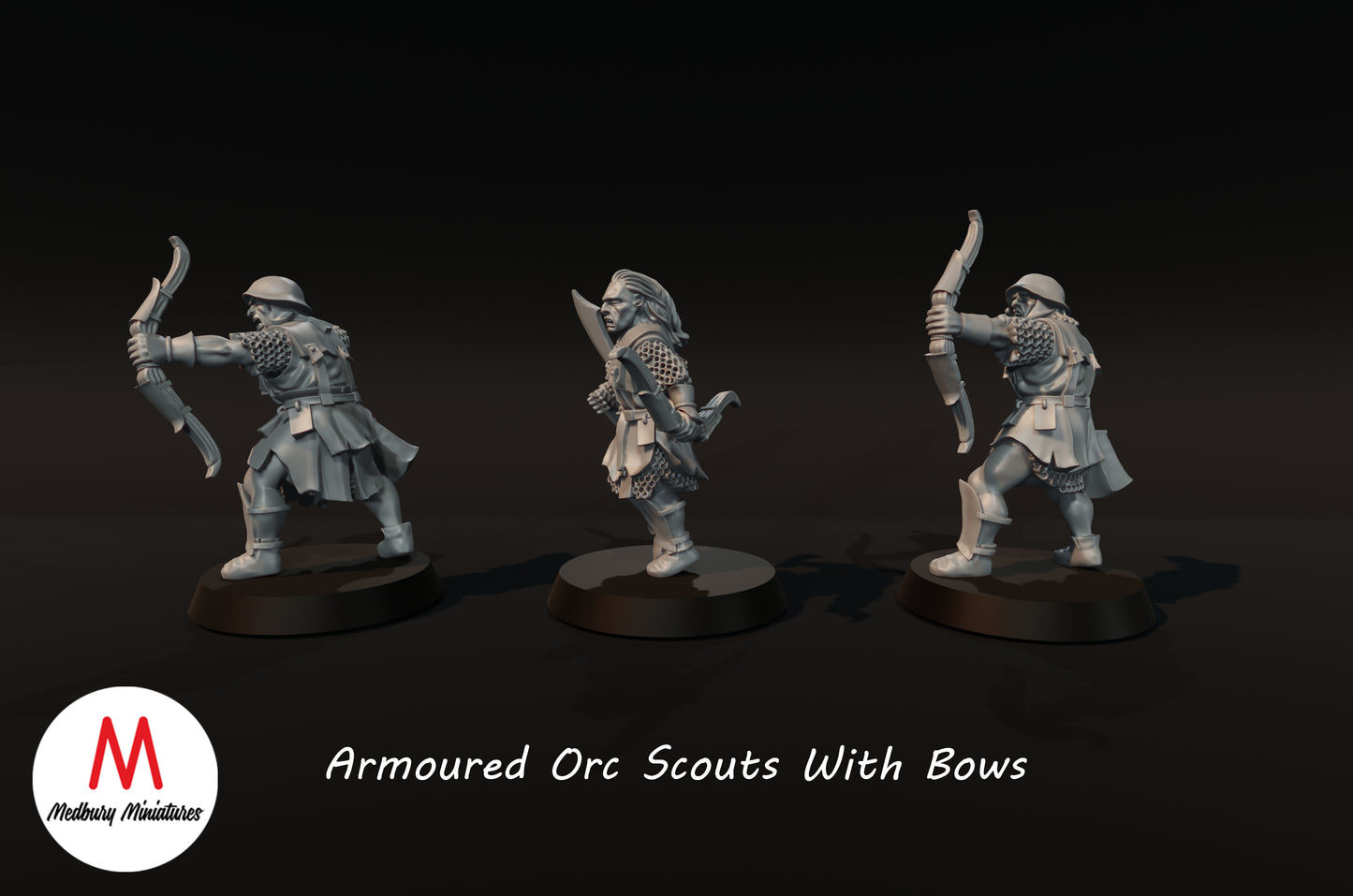 Armoured Orc Scouts with Bows - Medbury Miniatures