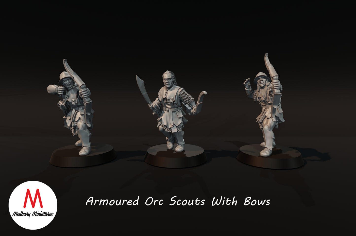 Éclaireurs orques en armure avec arcs - Medbury Miniatures