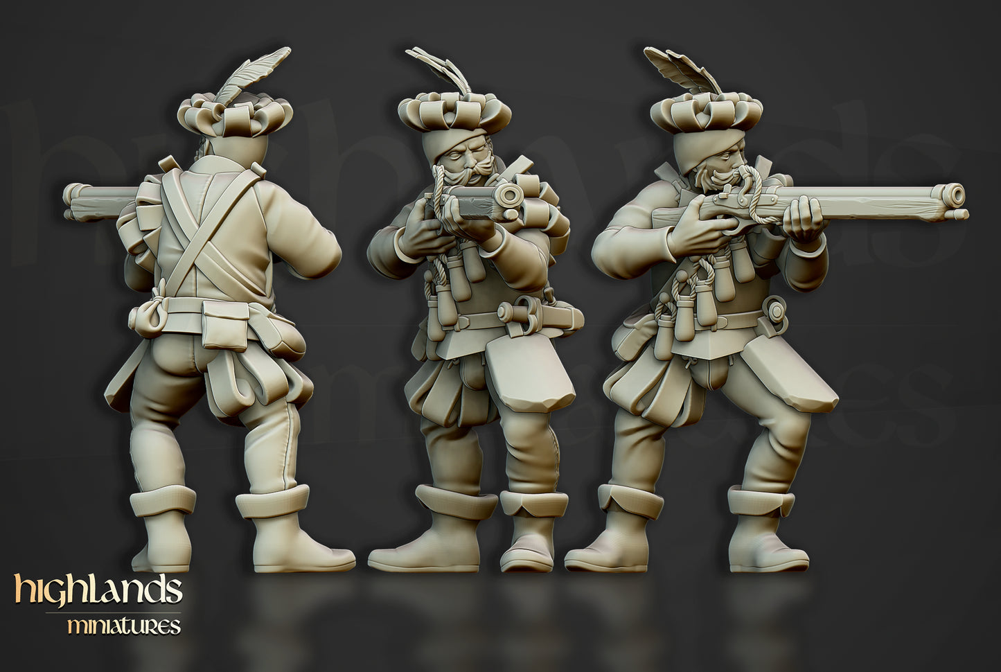 Die Arquebusiers-Einheit – Highlands Miniatures