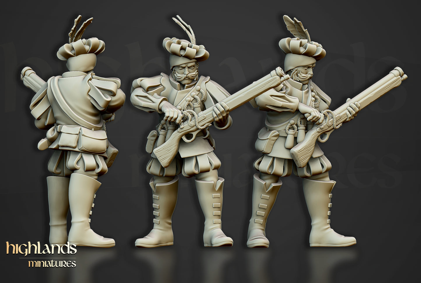 Die Arquebusiers-Einheit – Highlands Miniatures