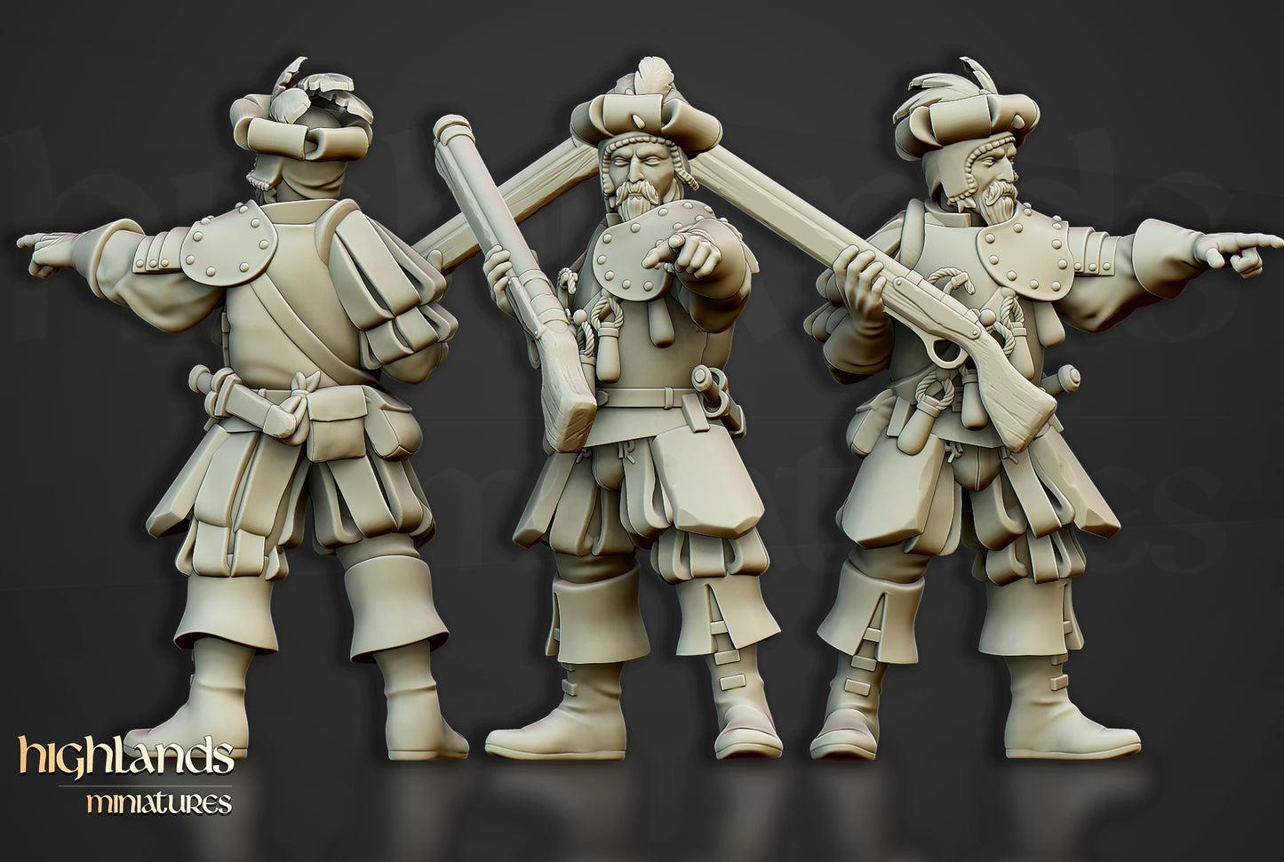 Die Arquebusiers-Einheit – Highlands Miniatures