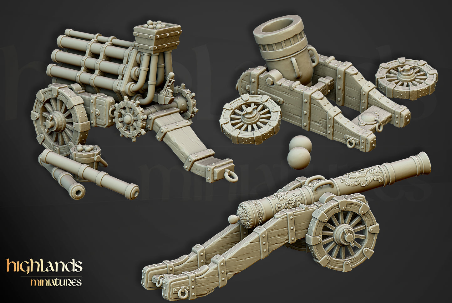 Batterie d'artillerie de Sunland - Highlands Miniatures