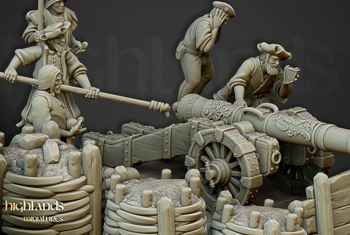 Batterie d'artillerie de Sunland - Highlands Miniatures