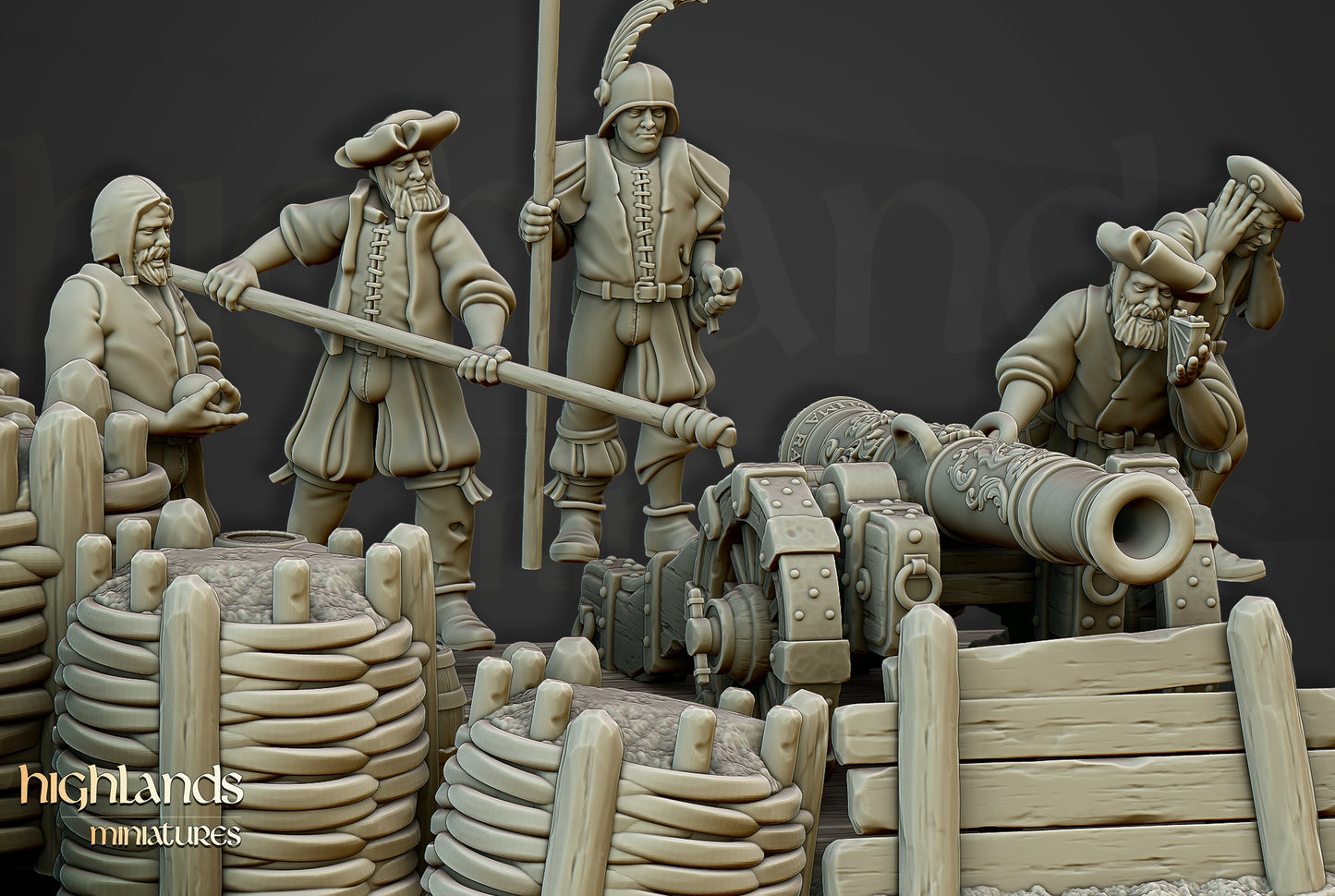 Batterie d'artillerie de Sunland - Highlands Miniatures