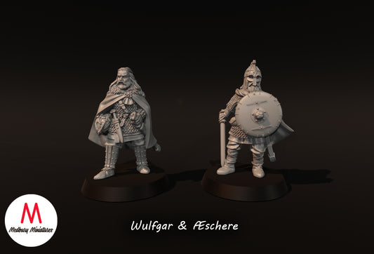 Wulfgar et Æschere - Miniatures Medbury