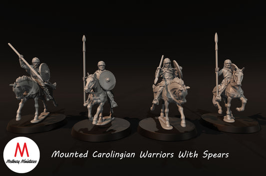 Mounted Carolingian Warriors With Spears - Medbury Miniatures