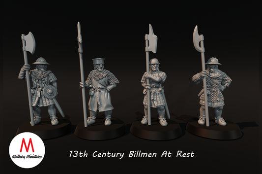 13th Century Billmen at Rest - Medbury Miniatures