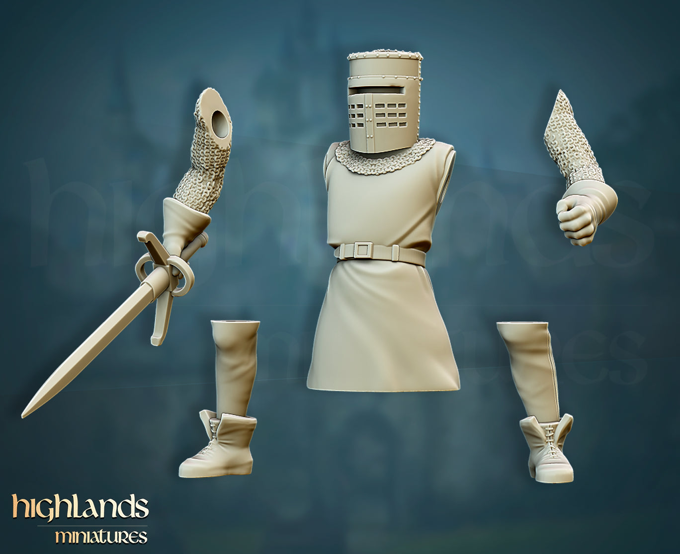 Schwarzer Ritter aus Monty Python - Highlands Miniatures