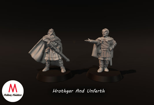 Hrothgar et Unferth - Miniatures de Medbury