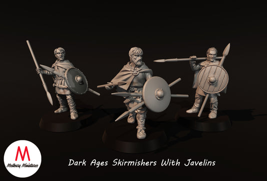 Scharmützler aus dem Dunklen Zeitalter mit Wurfspeeren 1 - Medbury Miniatures