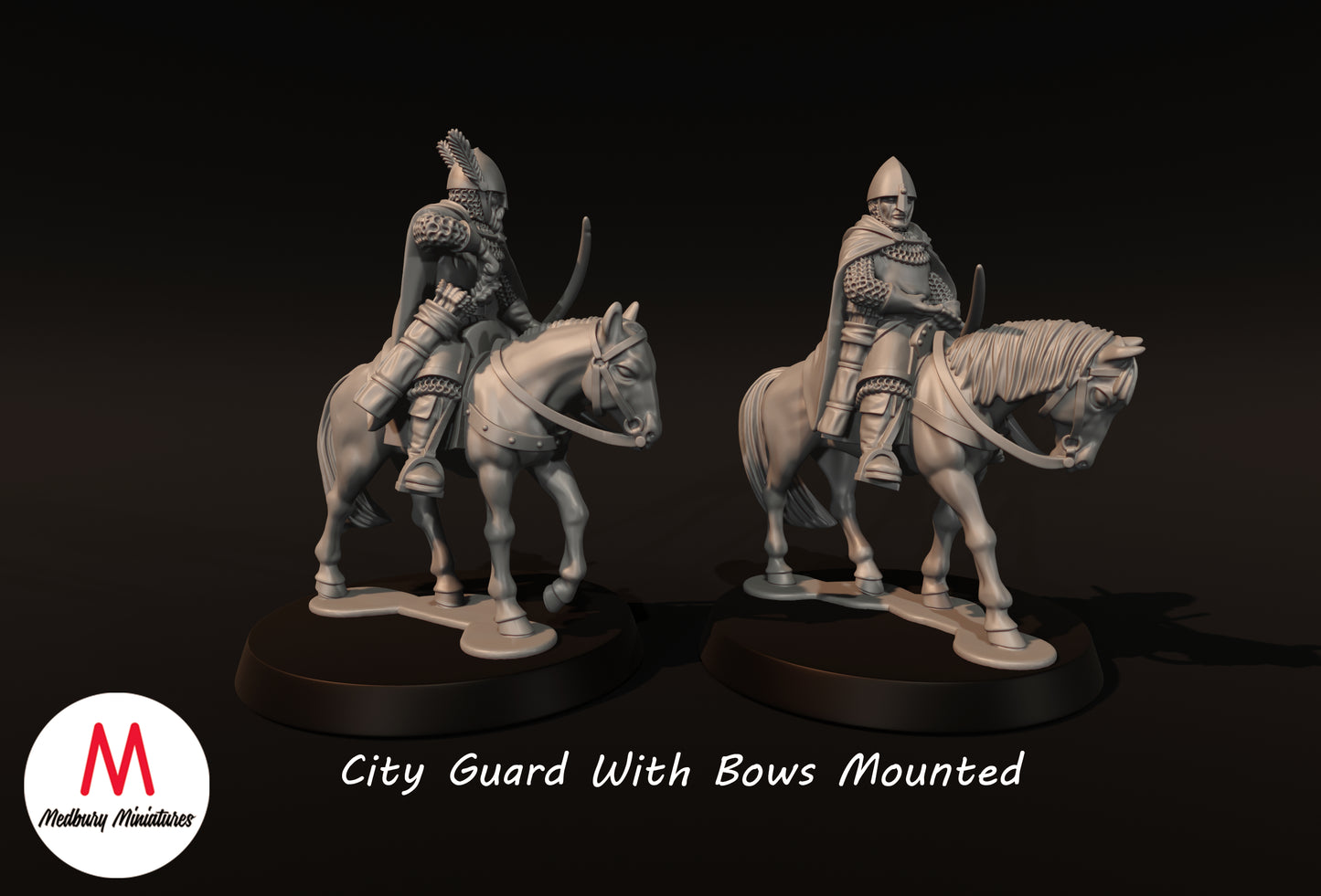 City Guard With Bows Mounted - Medbury Miniatures