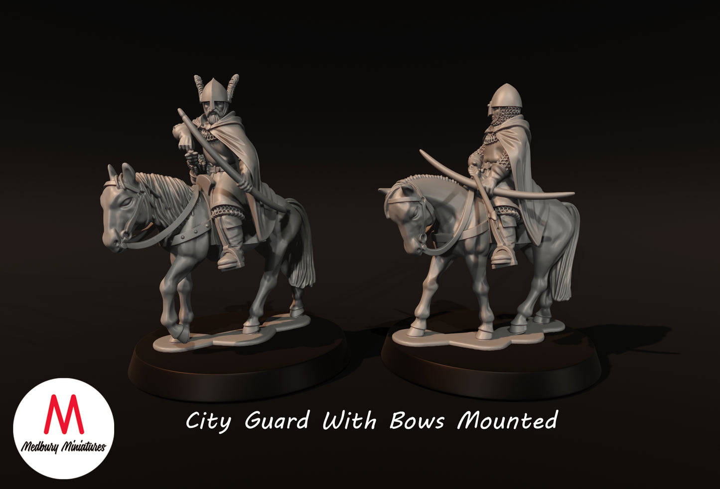 City Guard With Bows Mounted - Medbury Miniatures