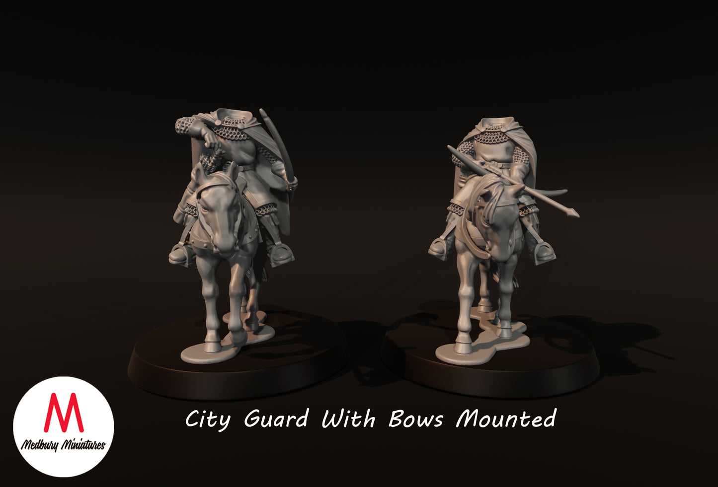 City Guard With Bows Mounted - Medbury Miniatures