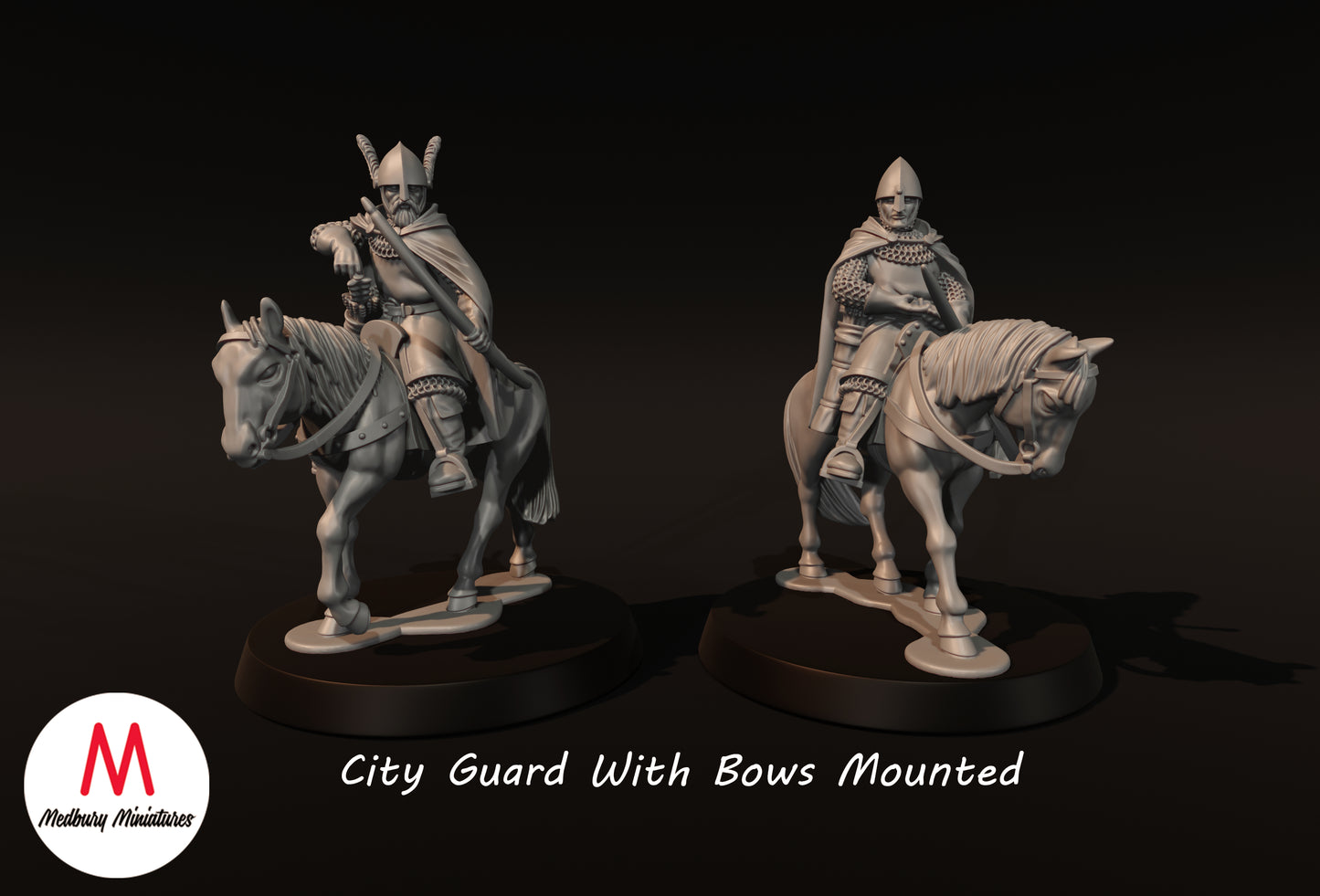 City Guard With Bows Mounted - Medbury Miniatures