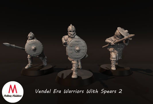 Guerriers de l'ère Vendel avec lances 2 - Medbury Miniatures