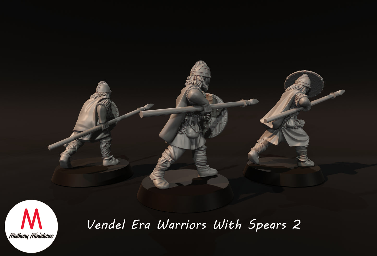 Krieger mit Speeren aus der Vendel-Ära 2 - Medbury Miniatures