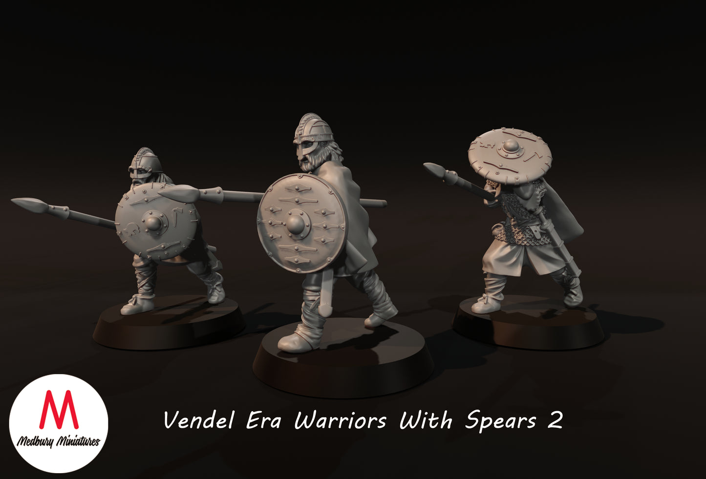 Krieger mit Speeren aus der Vendel-Ära 2 - Medbury Miniatures