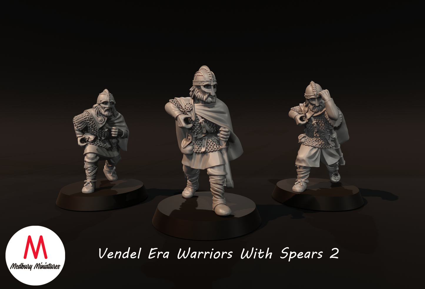 Krieger mit Speeren aus der Vendel-Ära 2 - Medbury Miniatures