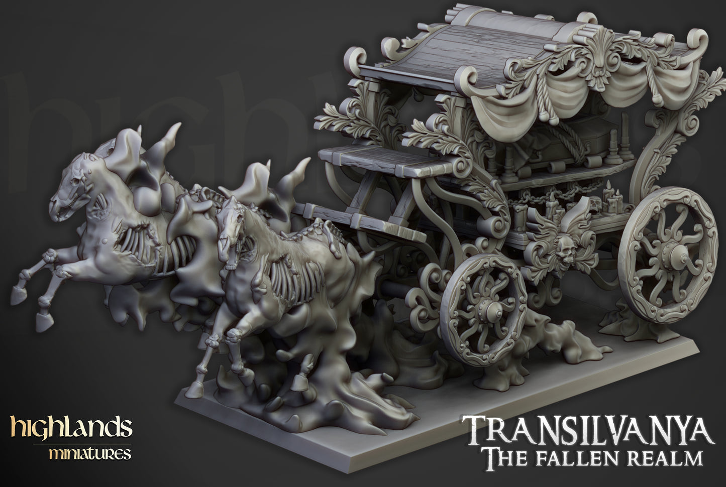 Undead Boyar Chariot - Highlands Miniatures