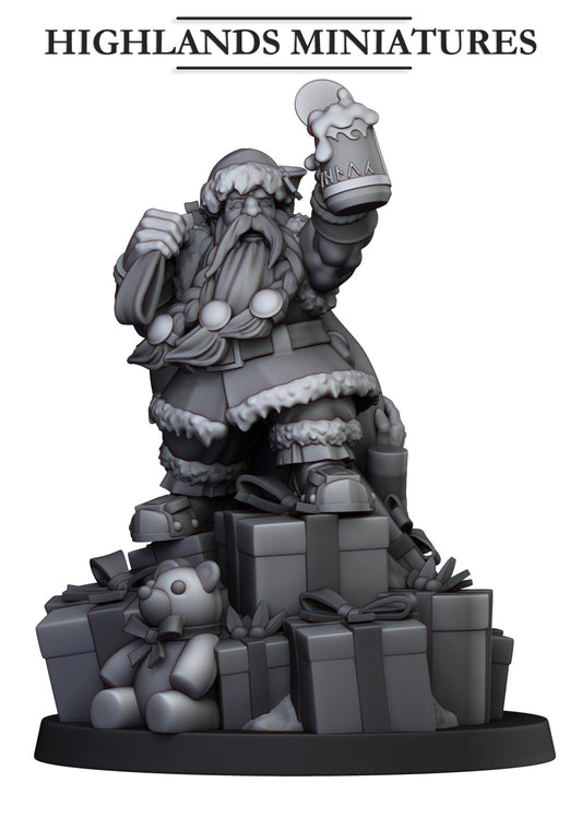 Christmas Santa Dwarf by Highlands Miniatures