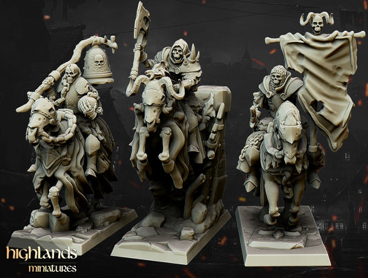 Untote Dark Knight Kommandogruppe - Highlands Miniatures