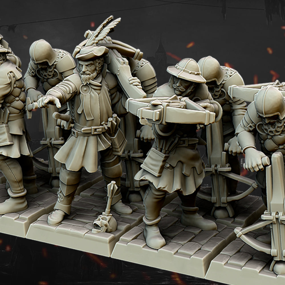 10x Medieval Crossbowmen - Highlands Miniatures