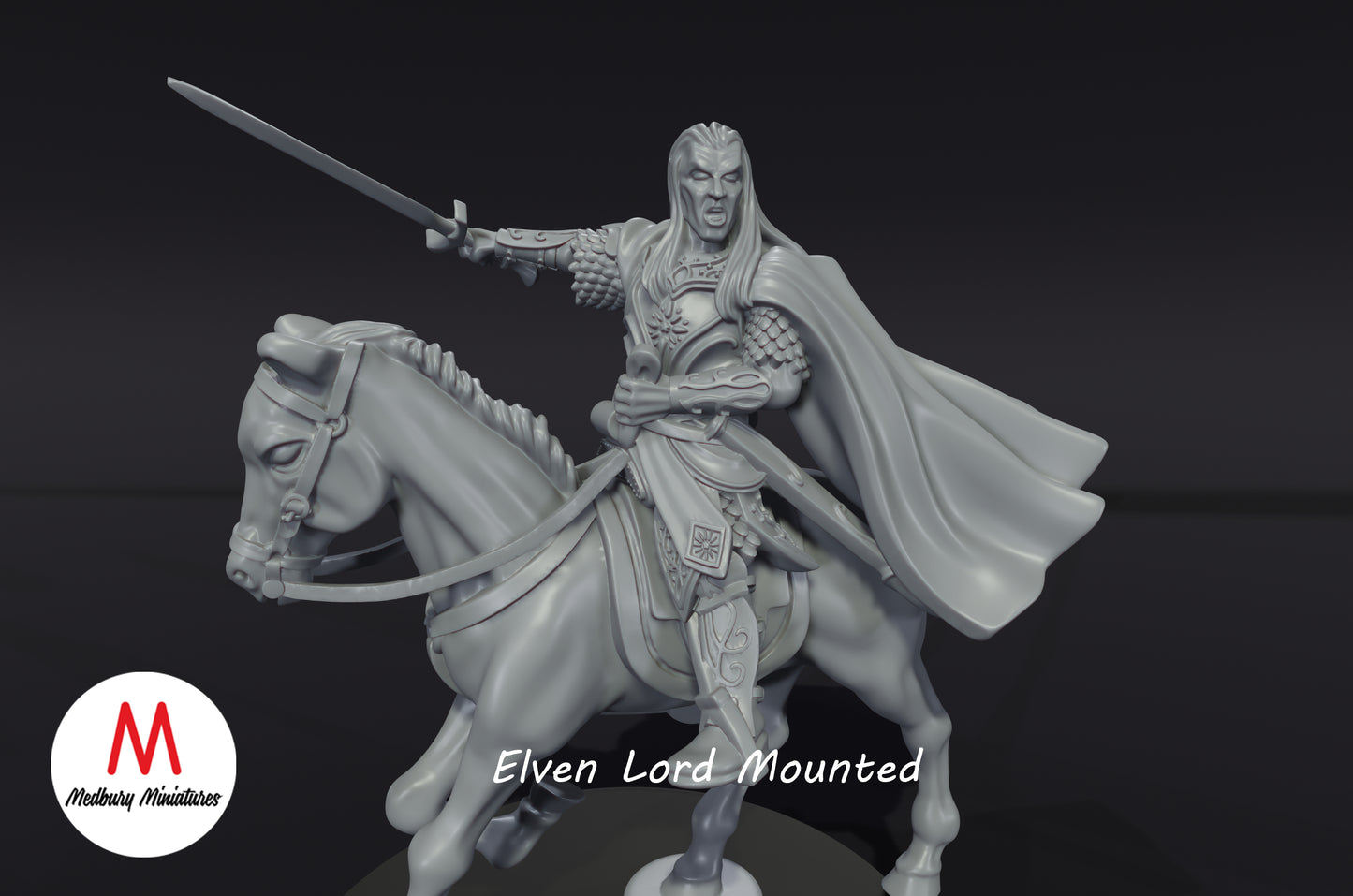 Elven Lord Foot & Mounted  - Medbury Miniatures