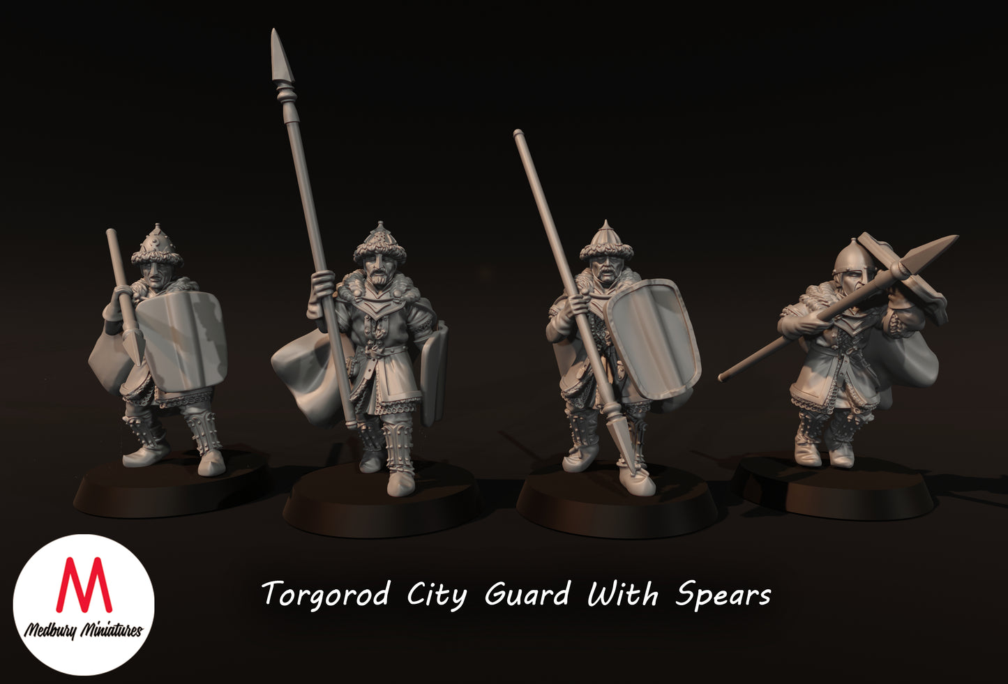 Torgorod City Guard With Spears - Medbury Miniatures