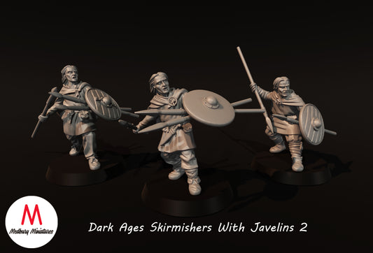 Dark Ages Skirmishers With Javelins 2 - Medbury Miniatures