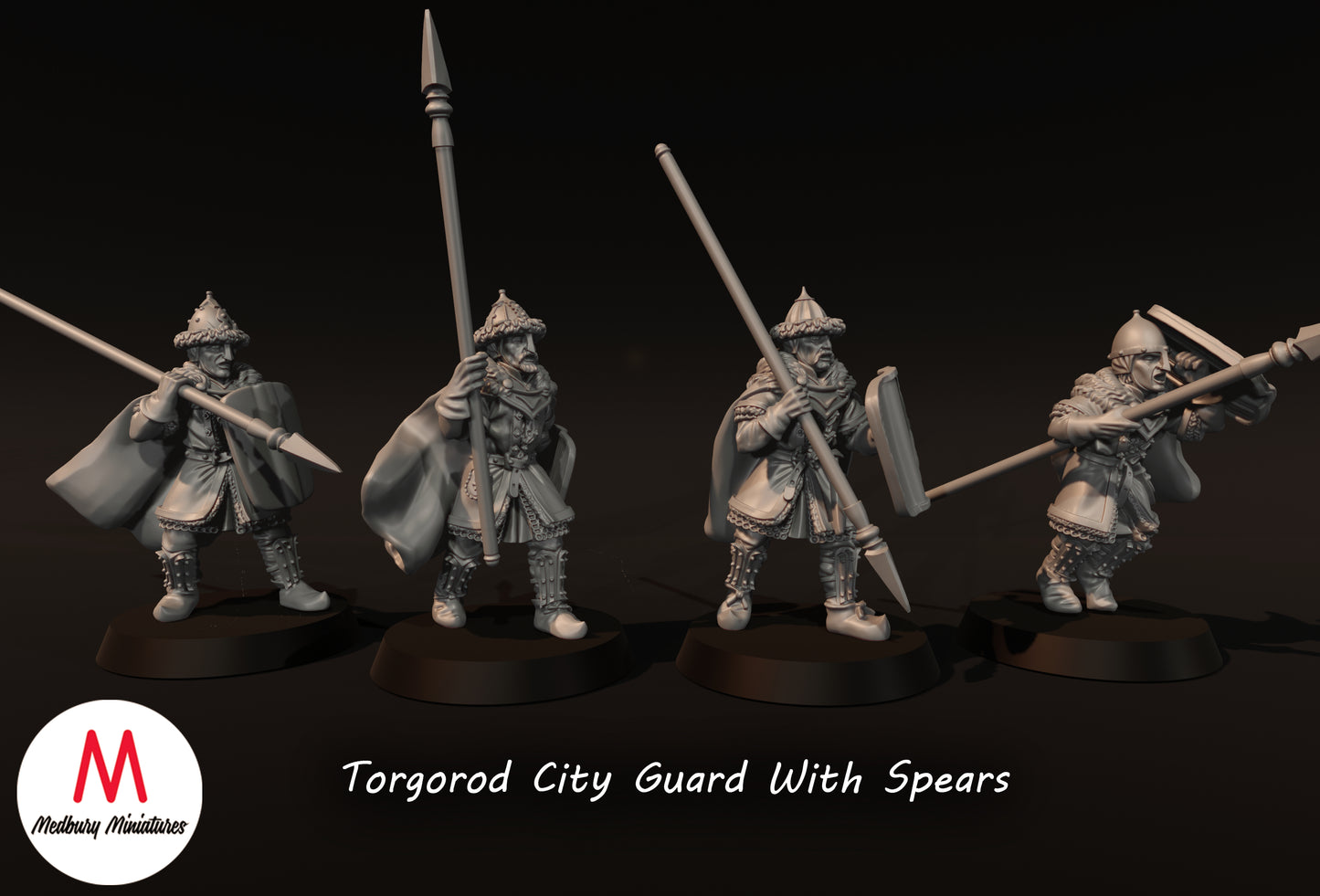 Torgorod City Guard With Spears - Medbury Miniatures