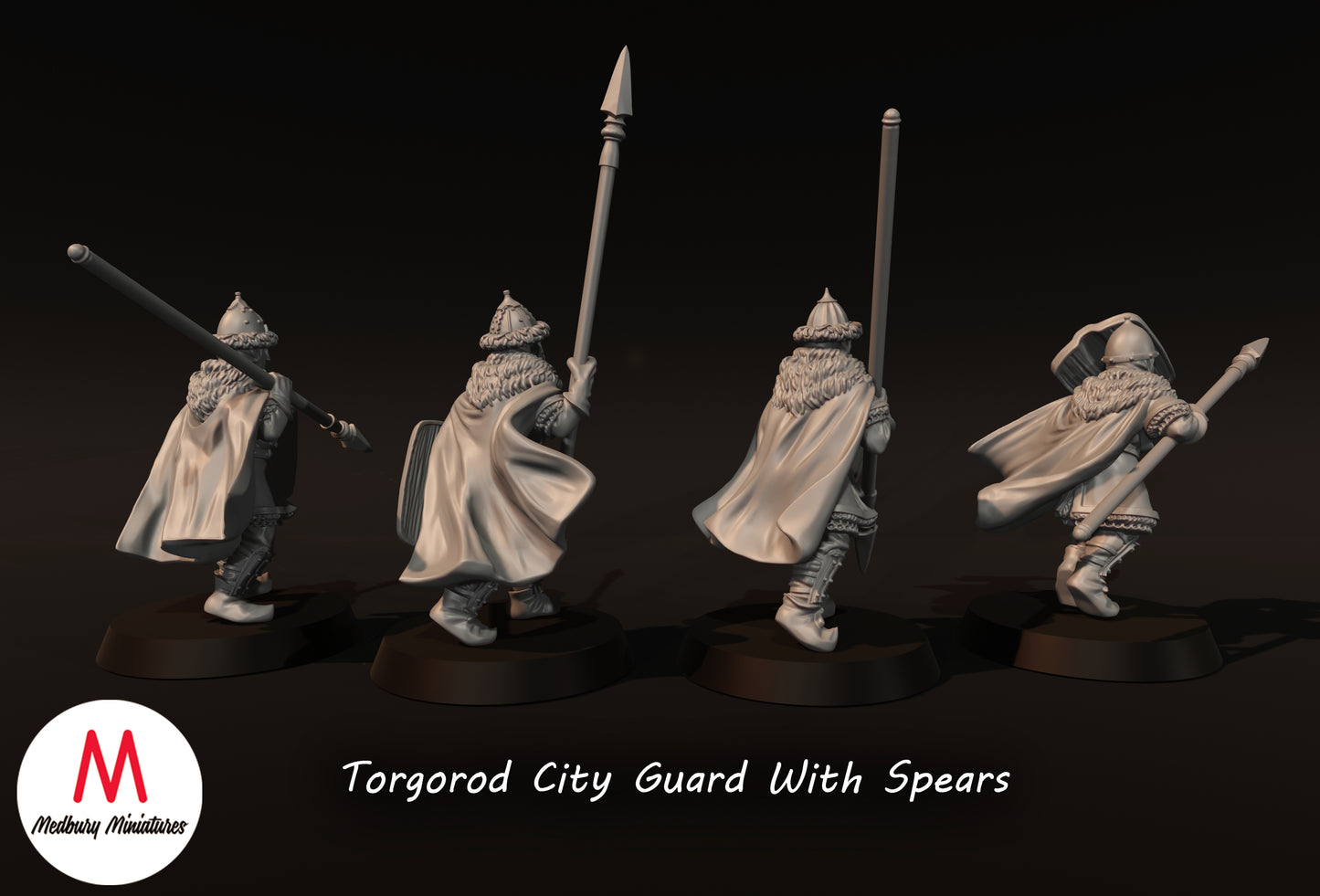 Torgorod City Guard With Spears - Medbury Miniatures