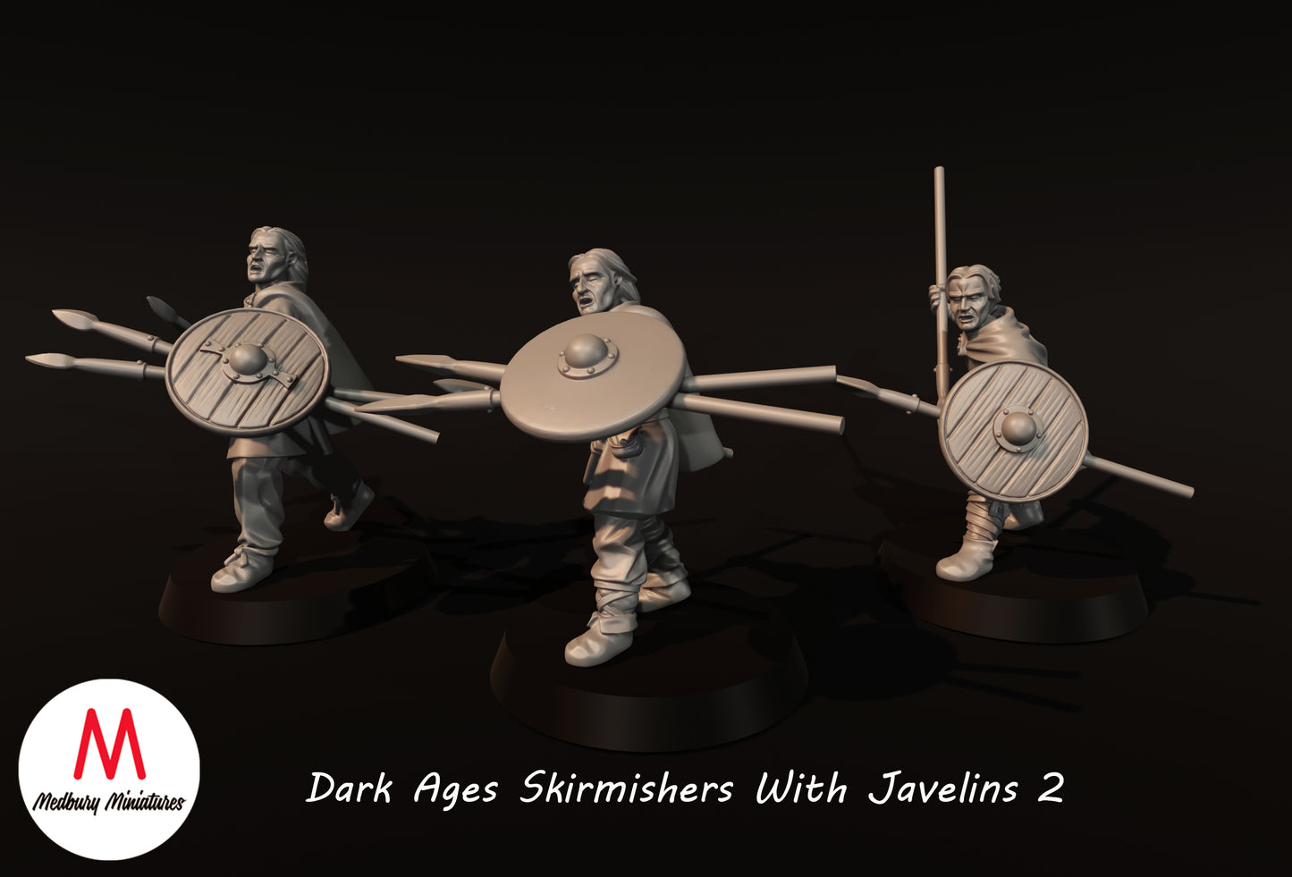 Dark Ages Skirmishers With Javelins 2 - Medbury Miniatures