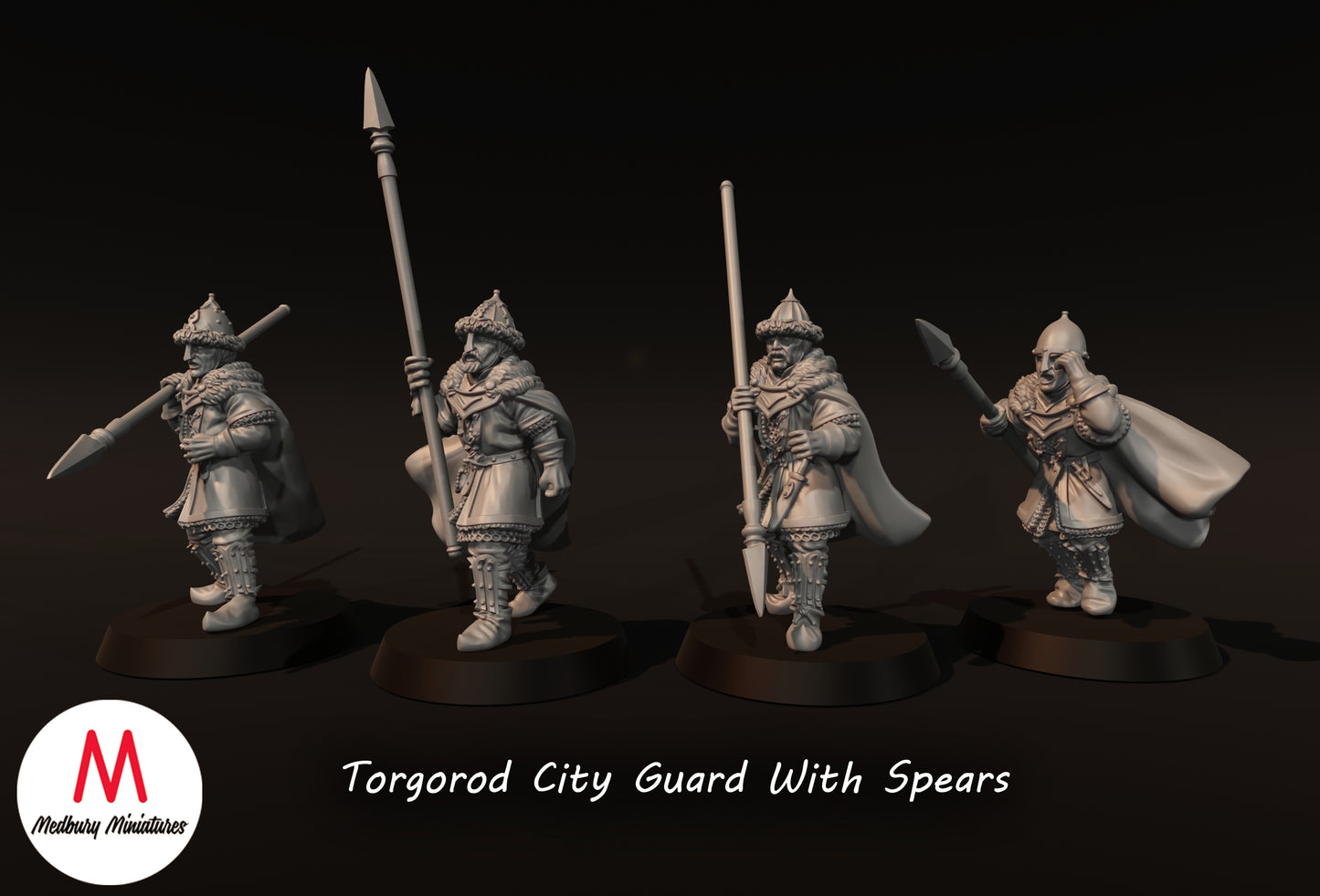 Torgorod City Guard With Spears - Medbury Miniatures