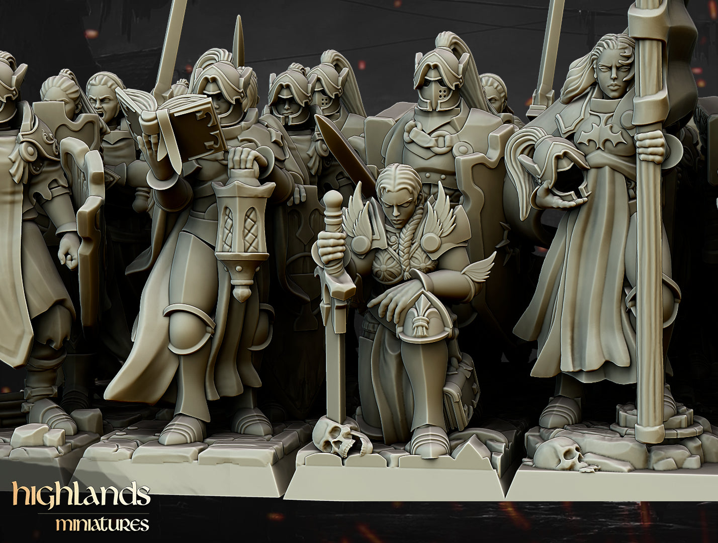 Warriors of the Lady Command Group - Highlands Miniatures