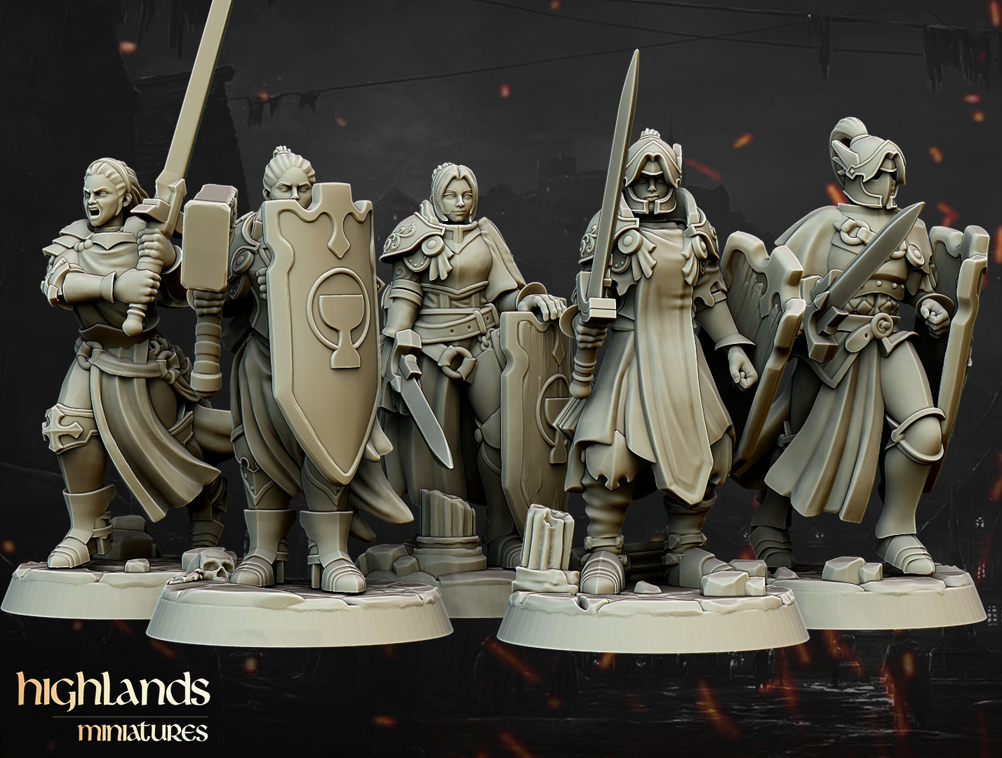 Warriors of the Lady Core Unit - Highlands Miniatures